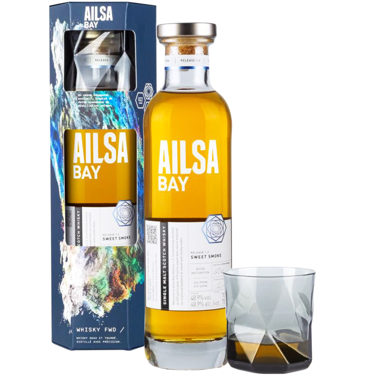 Ailsa Bay - Sweet Smoke Giftpack Glas 70cl