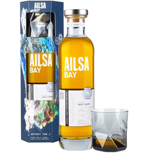 Ailsa Bay - Sweet Smoke Giftpack Glas 70cl