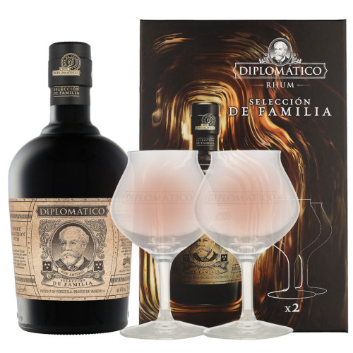 Diplomatico - Seleccion De Familia, Giftpack 2 Glazen 70cl