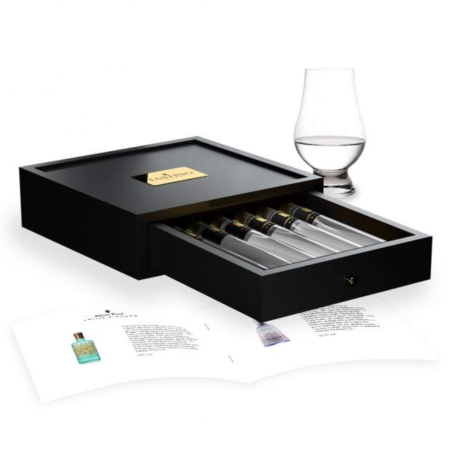 Gin Tasting Collection 6 Tubes in Houten Kist, Set 2