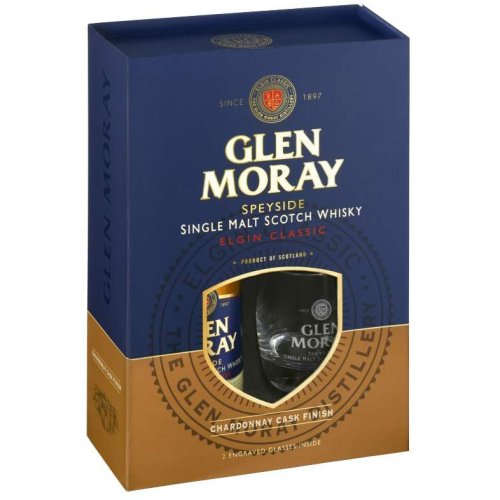 Glen Moray - Chardonnay Finish met 2 glazen 70cl