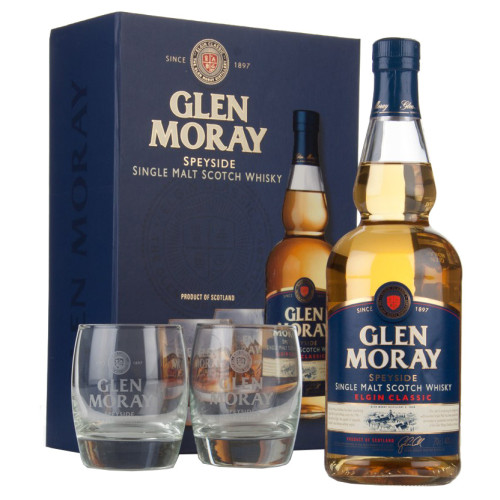 Glen Moray - Elgin Classic met 2 glazen 70cl