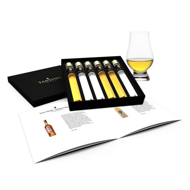 Grappa Tasting Collection 6 Tubes in Luxe Doos