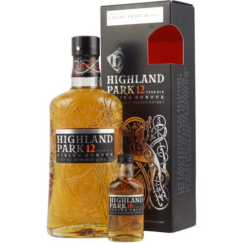 Highland Park, 12 Y Giftpack with mini 18 years 70cl
