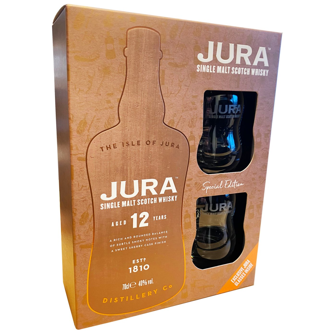 Isle of Jura, 12 years - Gift Pack 2 Glazen 70cl