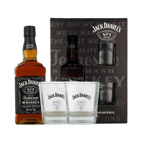 Jack Daniel's Cadeau Set 2 Glazen Giftpack 70cl