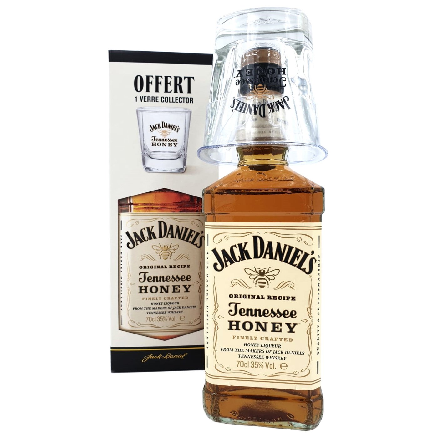 Jack Daniel's - Honey Giftpack Glas 70cl