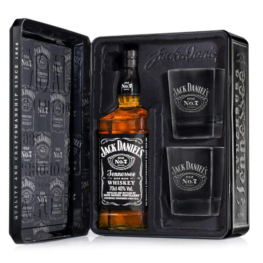 Aankondiging commentaar Fascinerend Jack Daniel's - Tin luxe cadeau 70cl Whisky vind je op Whisky.nl