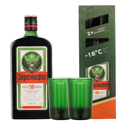 Jagermeister - Gift Pack 2 shot glasses 70cl