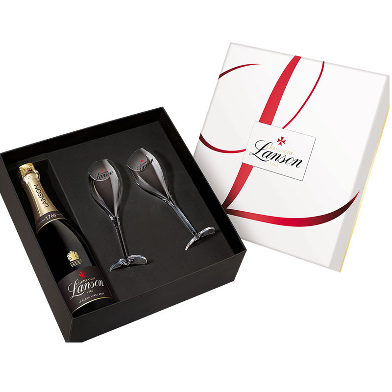 Lanson - Le Black Label Brut Giftpack 2 Glasses 75cl