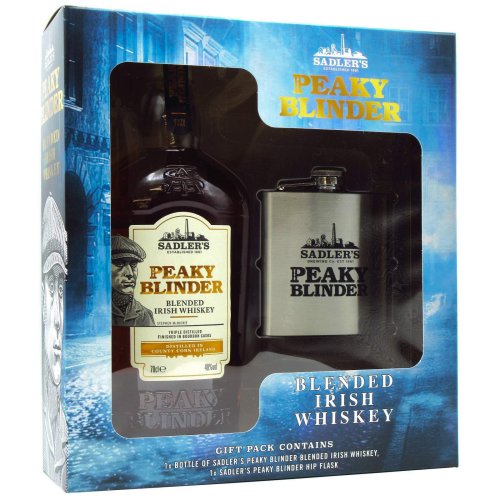 Peaky Blinder - Irish Whiskey Hip-Flask Gift-Pack 70cl