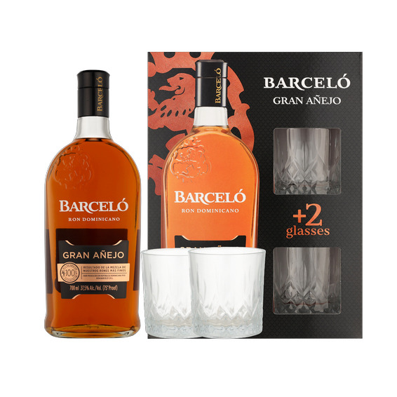 Ron Barceló - Gran Añejo Giftpack 2 Glasses 70cl