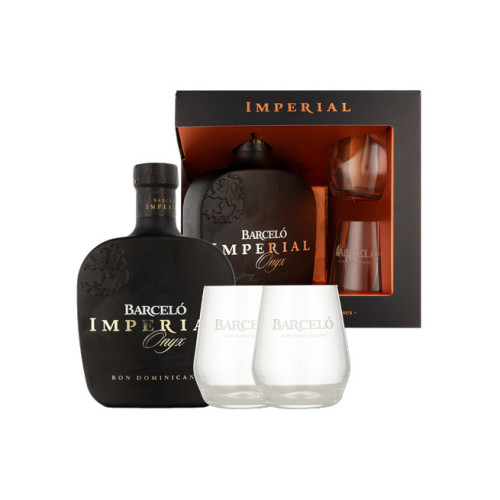 Ron Barceló - Imperial Onyx Giftpack 2 Glasses 70cl