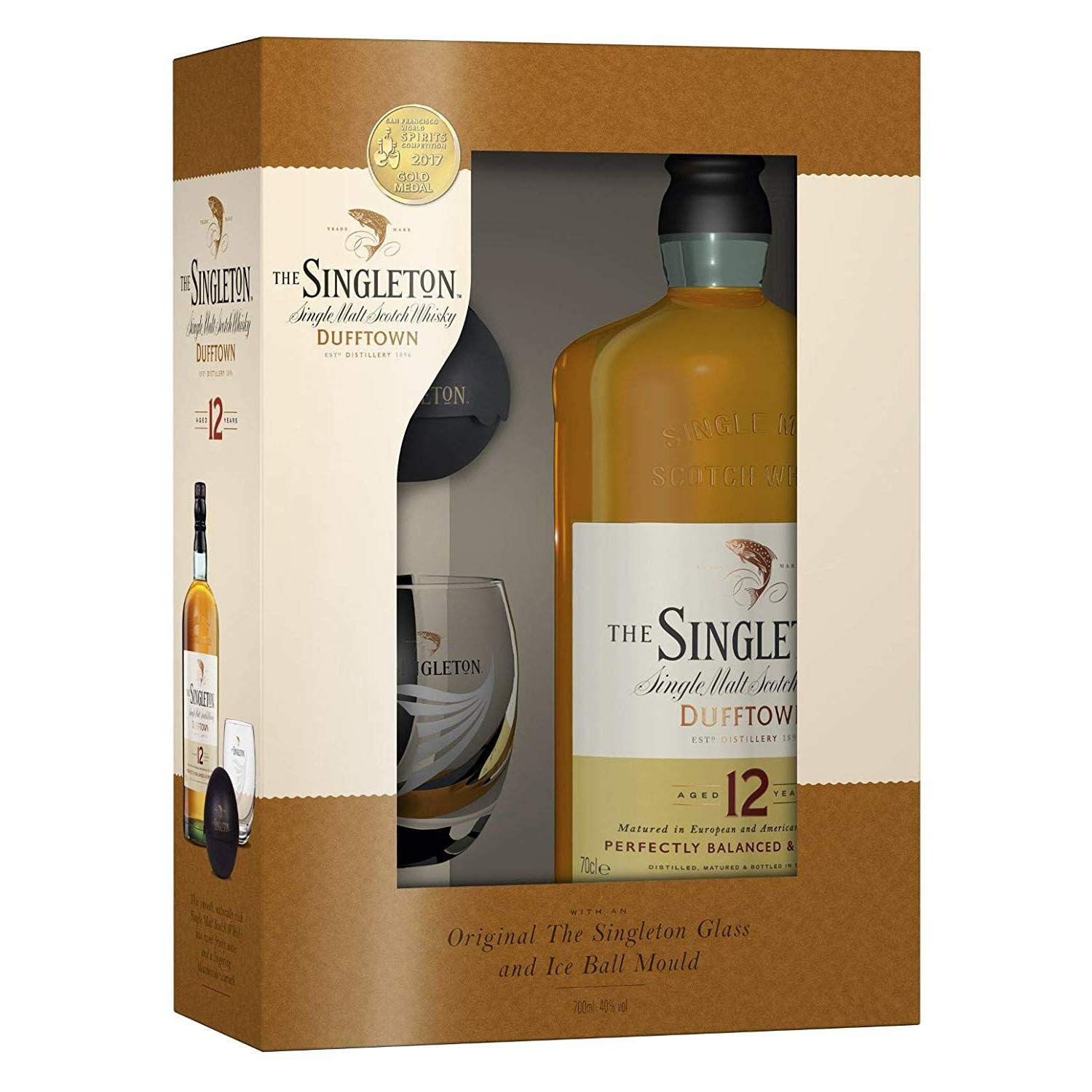The Singleton, 12 Y met 1 Glas en Ice Ball Mould 70cl